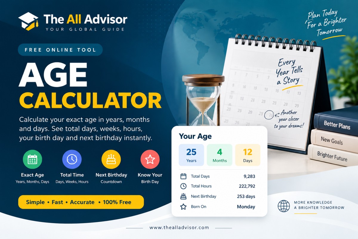 Age Calculator – Calculate Exact Age Online | The All Advisor