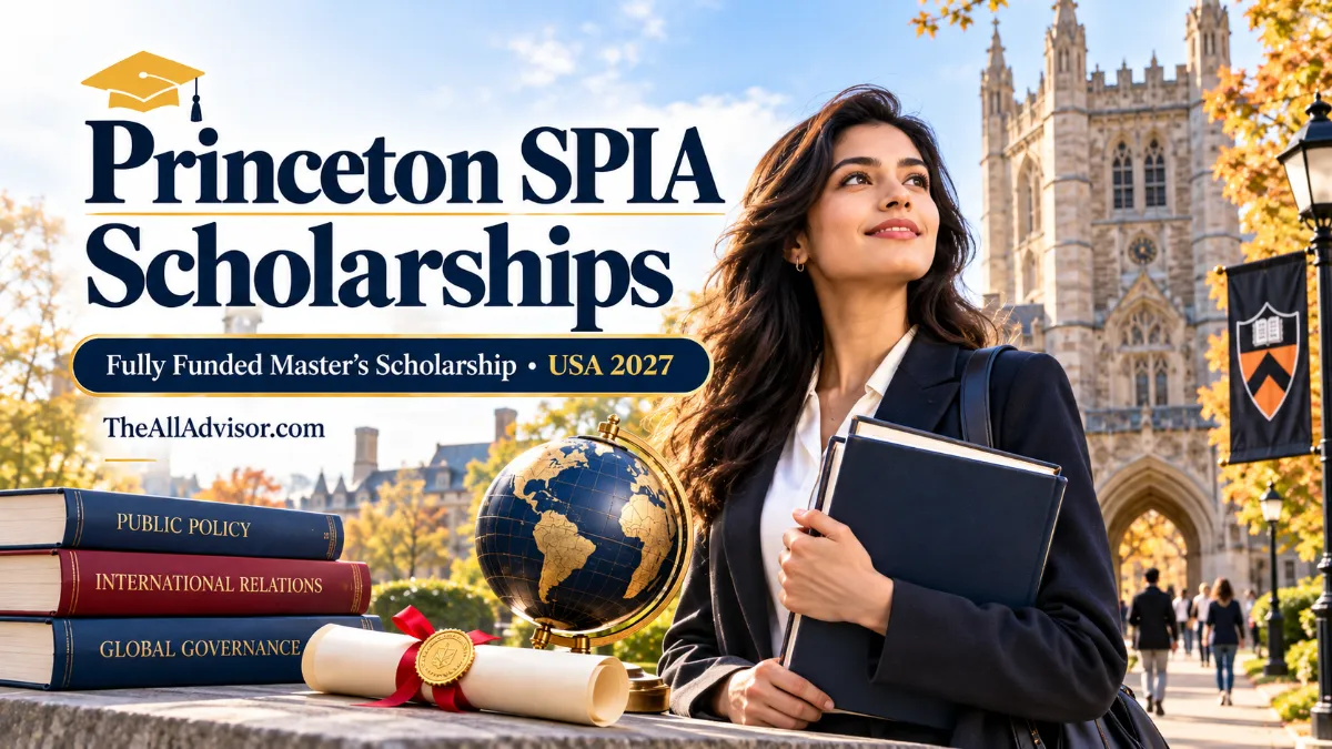 Princeton SPIA fully funded master's scholarships 2027 for public policy and international affairs students